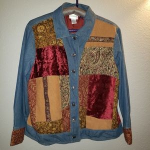 Quilted unique jean jacket